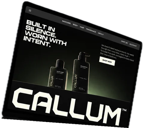 Callum Shopify web store design