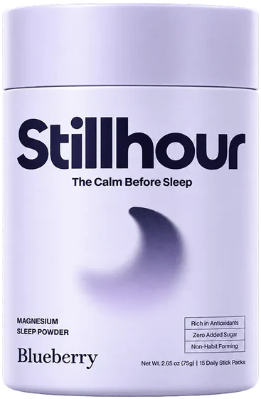 Stillhour sleep powder packaging design