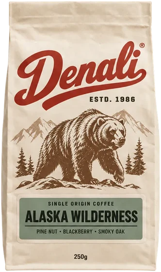 Denali coffee bag packaging design