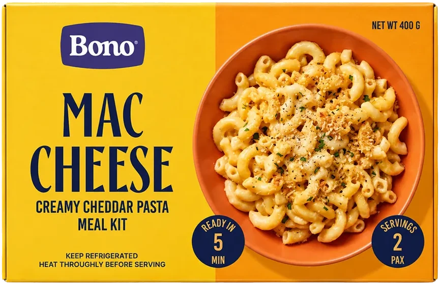 Bono meal kit box packaging design