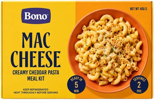Bono meal kit box packaging design
